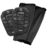 A pair of black G-Form SmartFlex soccer shin guards with two matching mesh compression sleeves.